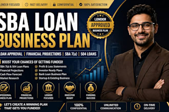 write sba business plan with financial projections for loan approval