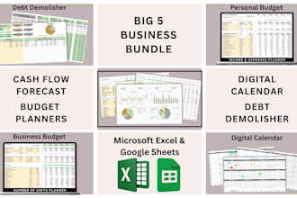 design custom budget spreadsheet, excel googlesheet templates with vba and macro