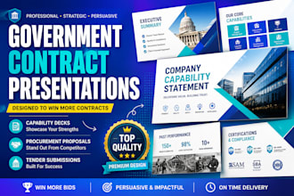 design capability statement presentation for procurement tenders and partnership