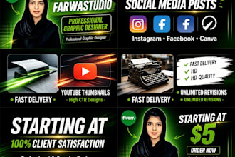 design canva social media posts and thumbnails