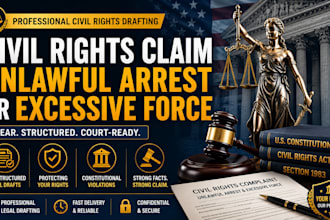 prepare a civil rights claim for unlawful arrest or excessive force