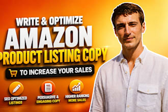 write and optimize amazon product listing copy to increase your sales