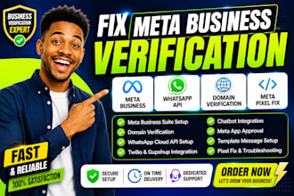 fix meta business verification, whatsapp API, domain verification, meta business