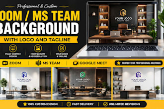 realistic zoom background create google meet bg zoom virtual bg or office mockup