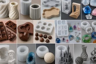 design 3d silicone molds for casting, resin chocolate, jewelry, and 3d printing