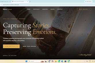 design a modern and resposive personal portfolio website