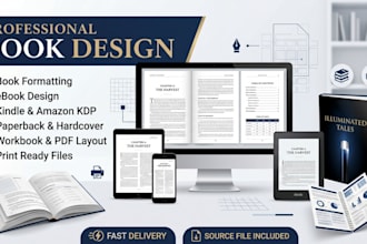 do book formatting and layout design for print and kindle