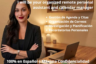 seré tu asistente personal remoto y gestor de agenda