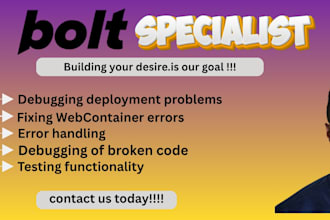 boltnew fix your website, debugging boltnew, error  on boltnew