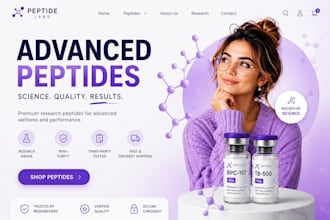 build peptide website, peptide store,research peptide,woocomerce peptide website