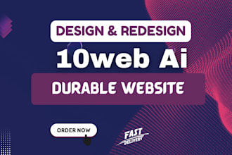 build 10web ai website, 10web wordpress website, durable, landing page, seo