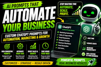 build custom chatgpt prompts for business automation and marketing