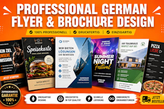 design german minimalist flyer brochure media brand kit canva graphics design