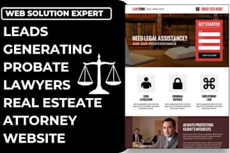design probate lawyer estate planning real estate attorney leads website