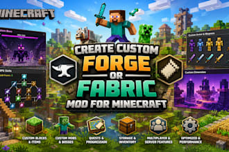 create custom forge or fabric mod for minecraft