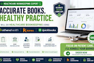 do healthcare bookkeeping using athenahealth kareo and quickbooks