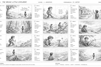 design children book illustration storyboard and layout