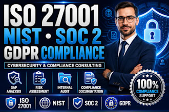 provide expert consultancy for iso 27001, nist, soc2 gdpr