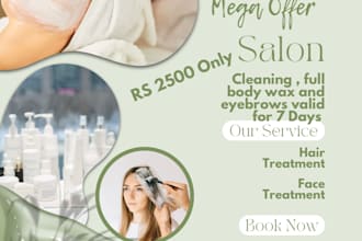 design professional salon beauty social media post