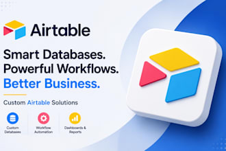 create airtable database, CRM, dashboard and automation
