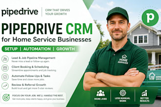 setup pipedrive CRM for home service businesses with automation