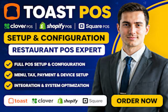 toast pos, clover pos, shopify pos, square pos setup, restaurant pos