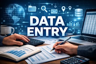 be your expert data entry specialist for excel
