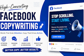 write facebook ads  copy marketing copywriting sales copy instagram ads copy