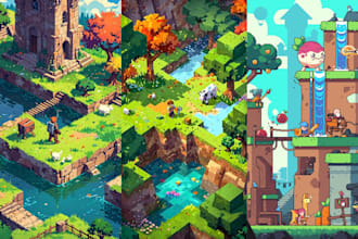 design custom pixel art logo for game, business, brand and streamer