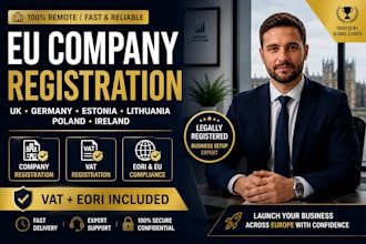 company registration, vat in, germany, estonia, lithuania, poland, ireland