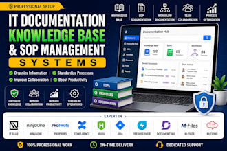 setup it documentation IT glue ninjaone proprofs confluence hudu jira m files