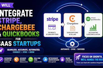 integrate stripe chargebee and quickbooks for saas startups