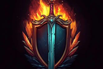illustrate fantasy logo design artwork