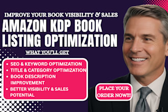 optimize amazon KDP book listing for SEO, keywords and visibility boost