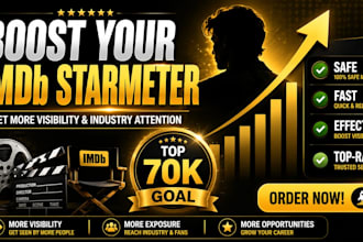 improve imdb starmeter ranking in top 70 via social media ads imdb promotion
