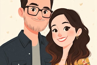 paint custom couple portrait