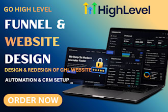 build ghl website,ghl funnel,ghl landing page,design and redesign ghl website