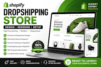 design a premium shopify dropshipping website