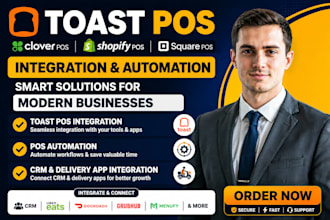 toast pos integration, pos automation, CRM delivery app integration