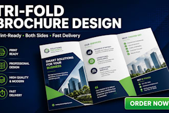 design a professional tri fold or bi fold brochure, pamphlet or flyer