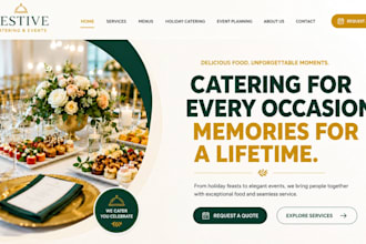 build wix catering website holiday catering event planning website