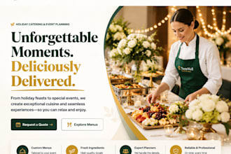 build wix catering website holiday catering event planning website
