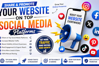 share and promote your website top social media platform to your targeted people