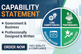 write and design your government and business capability statement
