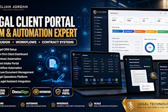 build legal, law firm client portal CRM, docusign, workflow, contract automation