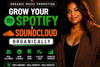 promote spotify streams, followers  soundcloud growth