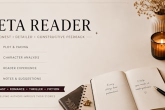 beta read your manuscript and provide feedback