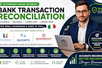 reconcile bank transactions in teamsystem, zucchetti, and passepartout