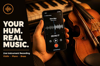 turn your humming vocal melody into a live recorded instrument performance