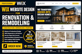 design wix renovation website remodeling website painting contractor website